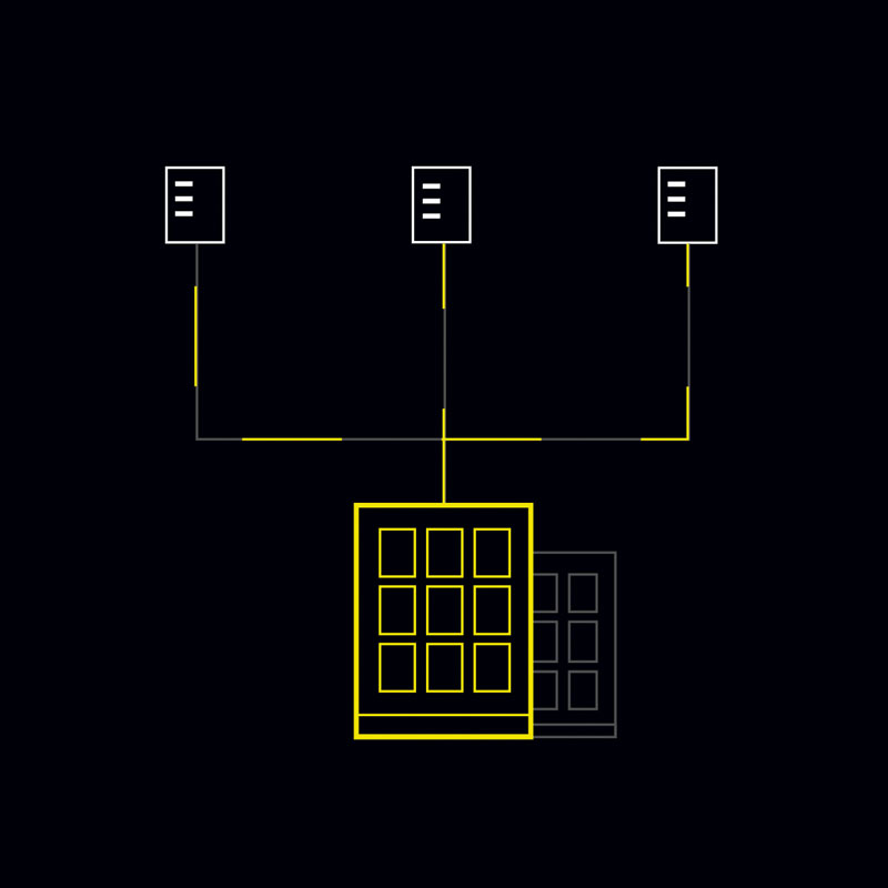 Skizze einer IT Infrastruktur.